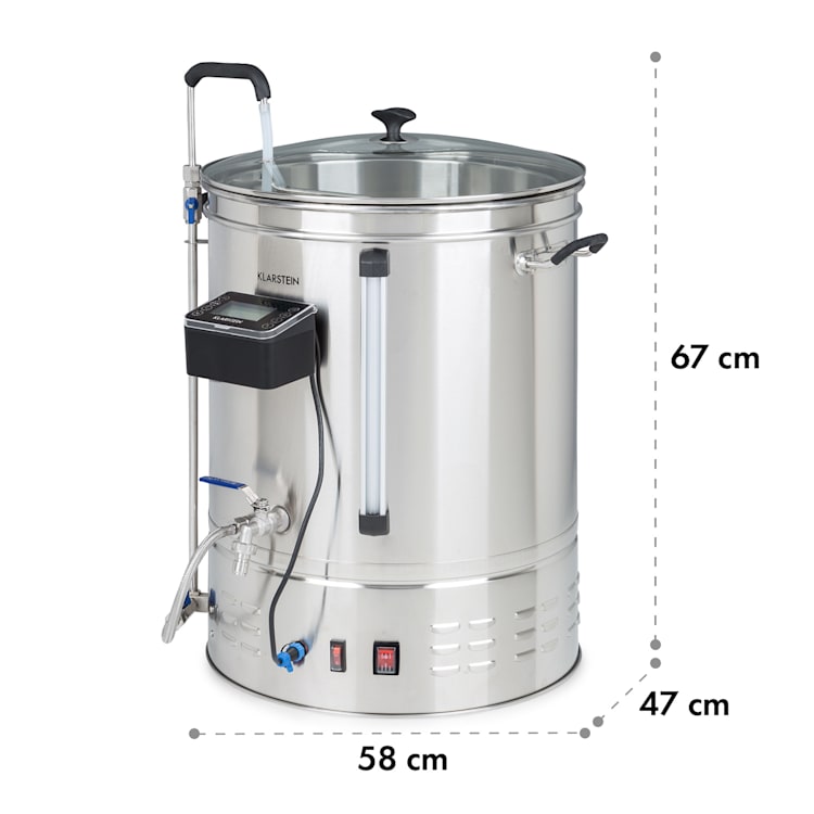 Brauheld Pro Maischekessel 3300W 70L 30-100°C Umwälzpumpe Edelstahl