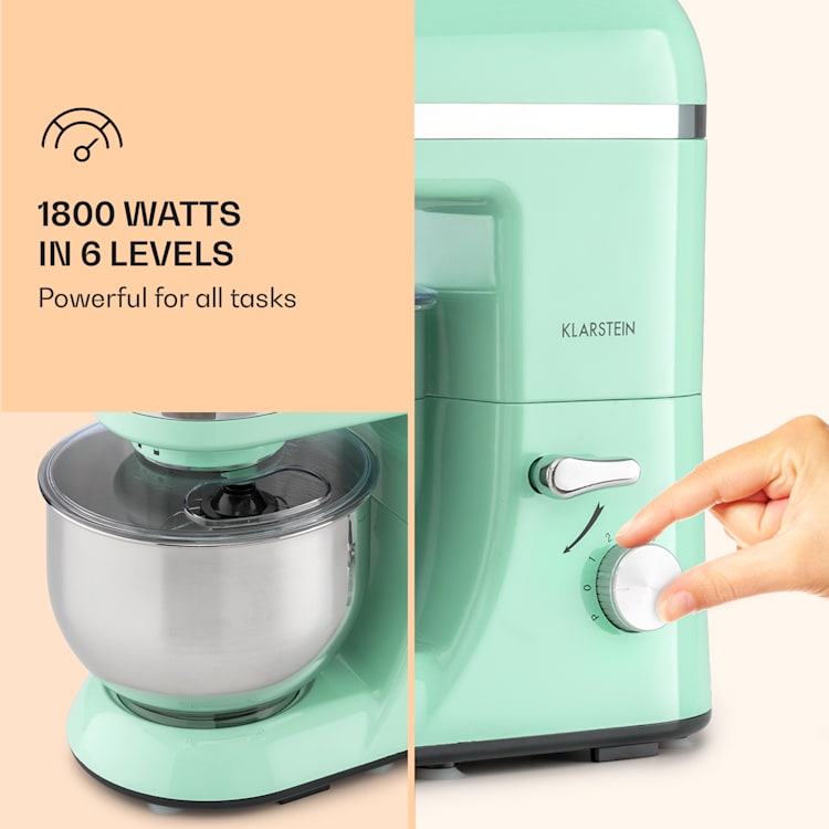 Bella Elegance, kuchynský robot, mixér, 2000 W, 1,7 HP, 6 stupňov, 5 litrov Pastelová zelená