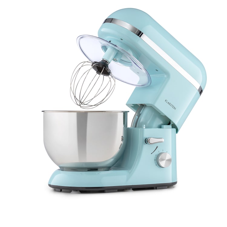 Bella Elegance Küchenmaschine 2000 W / 2,7 PS / 5,2 Liter Edelstahl BPA-frei Pastellblau