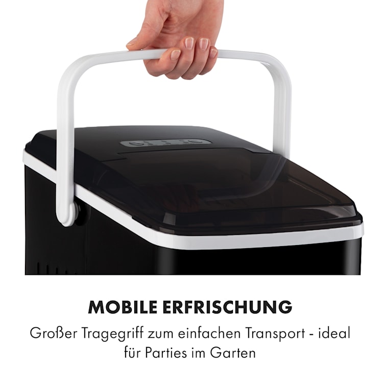 Arctic Porter Eiswürfelmaschine Bullet-Eis 12kg/24h Edelstahl Schwarz