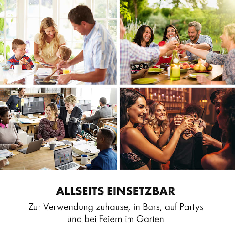 Arctic Porter Eiswürfelmaschine Bullet-Eis 12kg/24h Edelstahl Schwarz