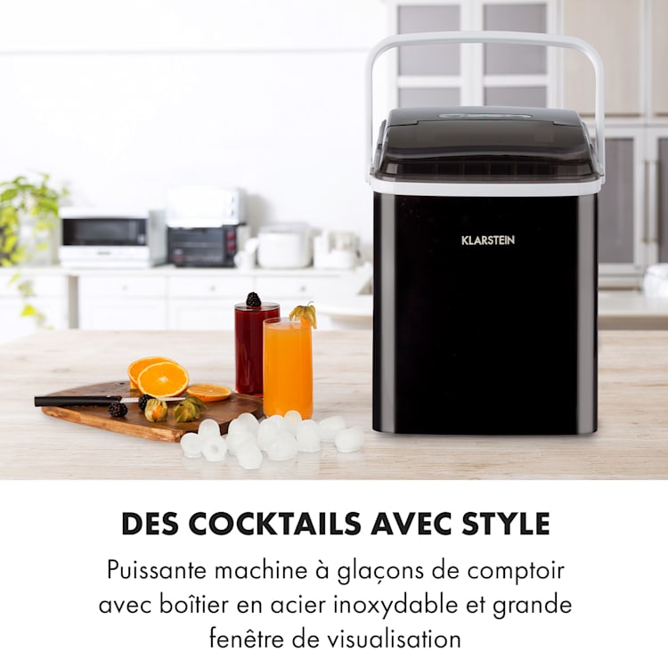 Arctic Porter Machine à glaçons sphériques 12kg/24h inox Noir