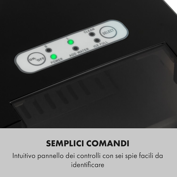 Arctic Porter, Macchina del Ghiaccio, Cubetti a Pallottola, 12kg/24h, Acciaio Inox Nero