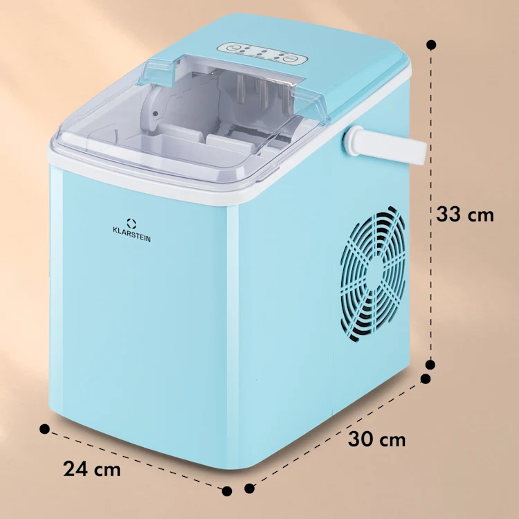 Arctic Porter, Ice Cube Machine, Bullet Ice, 12kg / 24h, Stainless Steel Aqua
