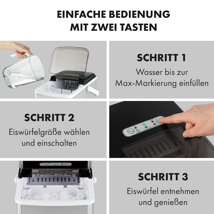 Arctic Porter Eiswürfelmaschine Bullet-Eis 12kg/24h Edelstahl Silber