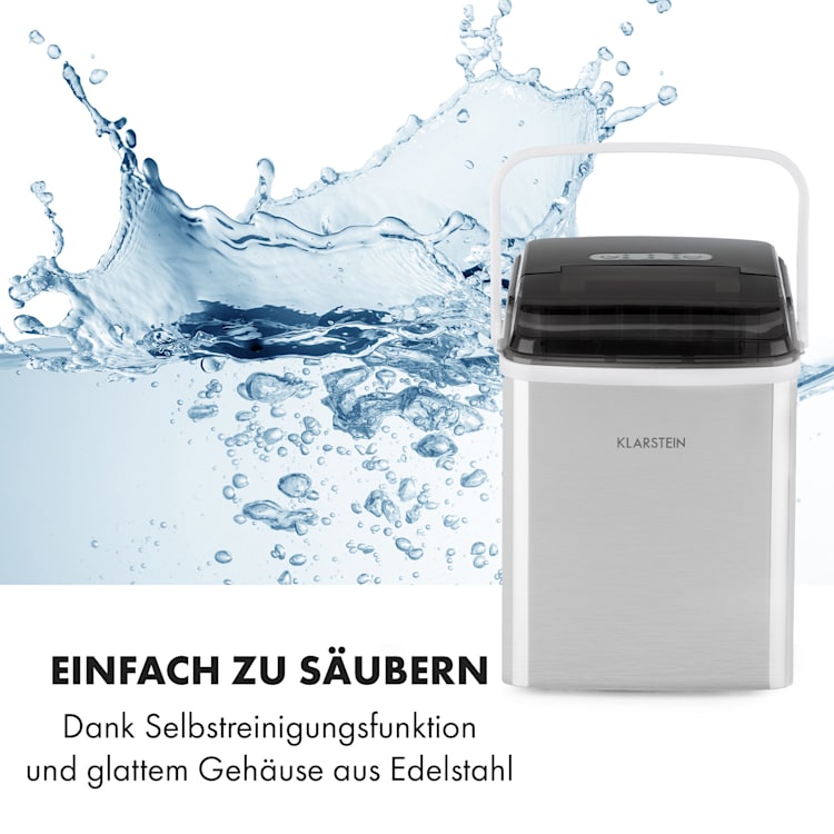 Arctic Porter Eiswürfelmaschine Bullet-Eis 12kg/24h Edelstahl Silber