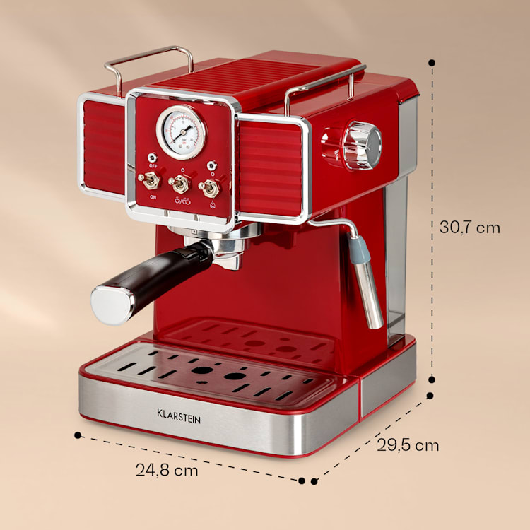 Gusto Classico espressomachine 1350 watt 20 bar druk watertank: 1,5 liter