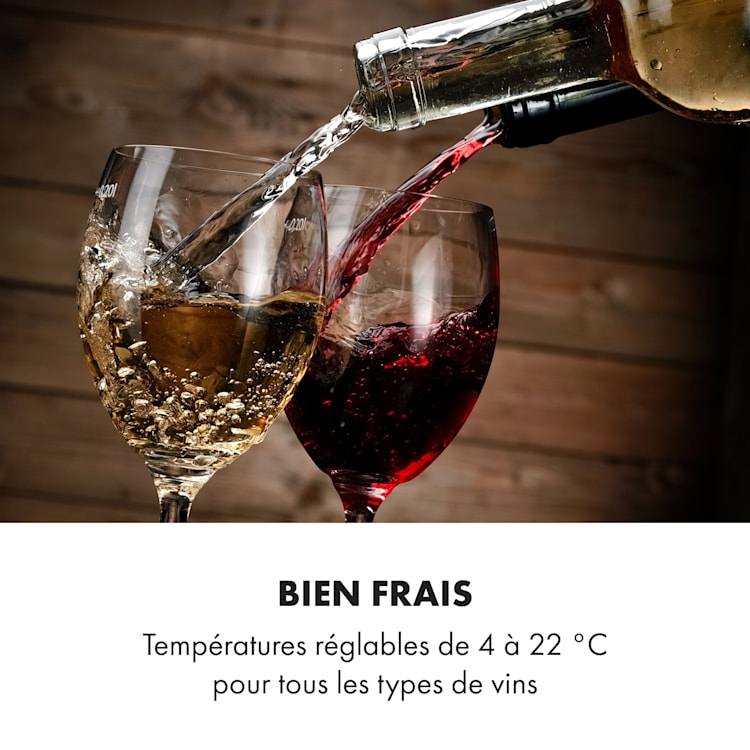 Vinetage 12 réfrigérateur de boissons Réfrigérateur 48 litres 4-22°C Design rétro 12 bouteilles | 1 zone de conservation | Noir