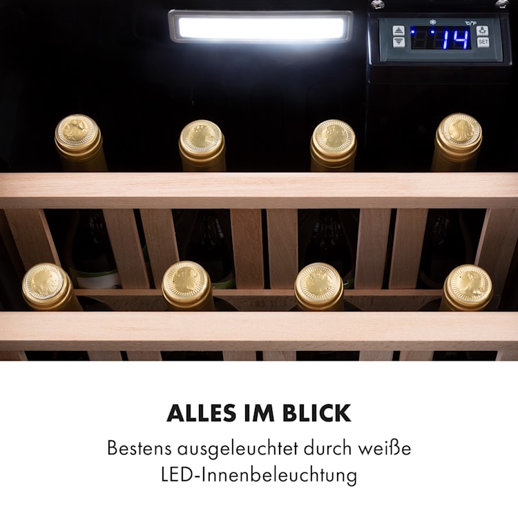 Vinetage 12 Getränkekühler Kühlschrank 48 Liter 4-22°C Retro-Design 12 Flaschen | Rot