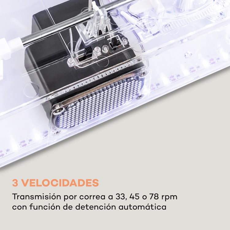 ClearTech Tocadiscos 33/45/78 rpm Bluetooth altavoz estéreo