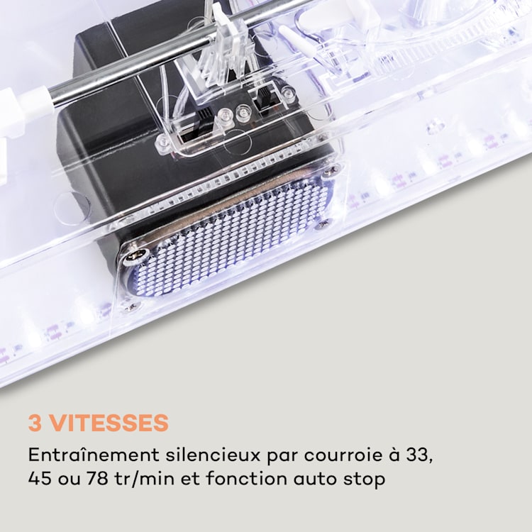 ClearTech Platine vinyle 33/45/78 tr/min enceinte stéréo Bluetooth