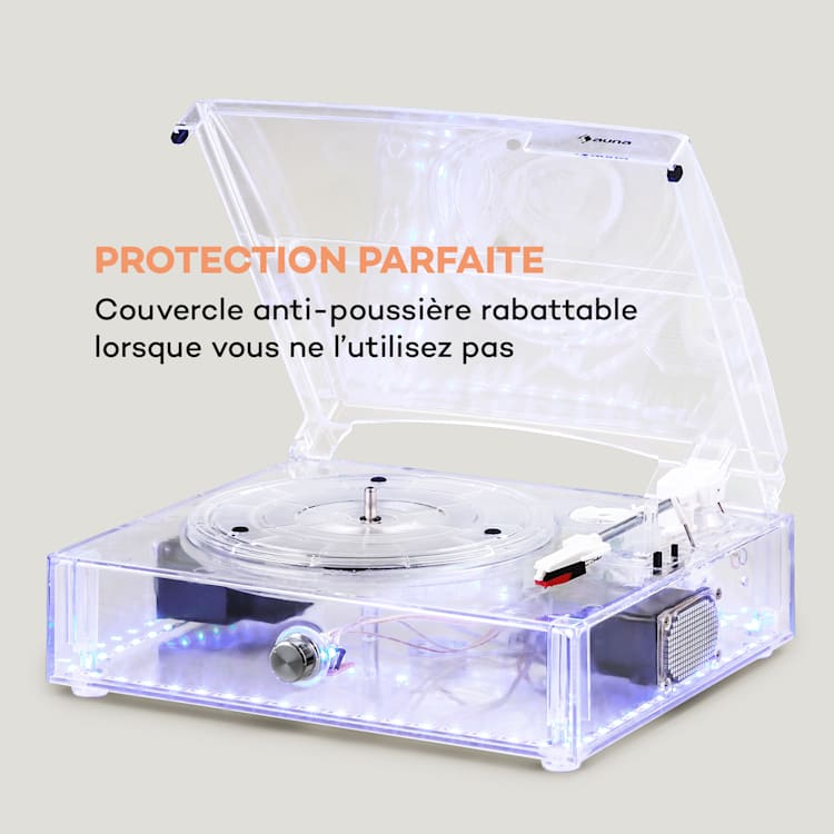 ClearTech Platine vinyle 33/45/78 tr/min enceinte stéréo Bluetooth