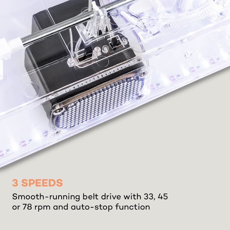 ClearTech, gramofón, 33/45/78 otáčok za minútu, Bluetooth, stereo reproduktory