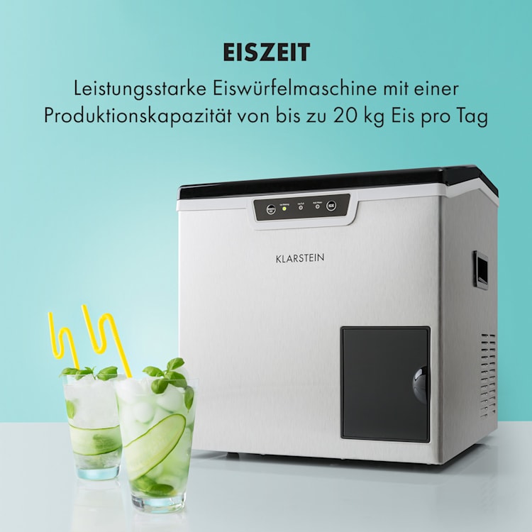Icefestival Bullet Eiswürfelbereiter 400W 1,9l 20kg/24h Bullet-Eis