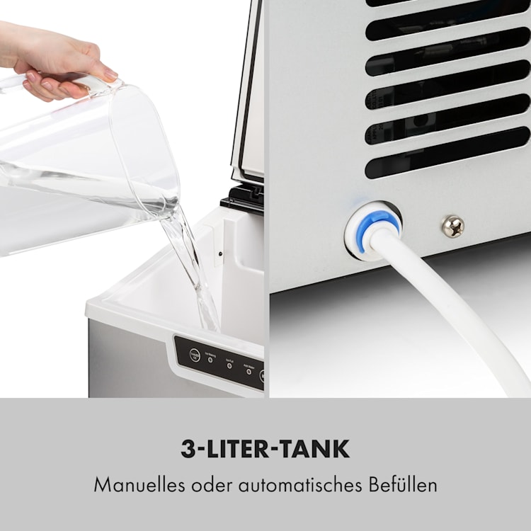 Icefestival Bullet Eiswürfelbereiter 400W 1,9l 20kg/24h Bullet-Eis