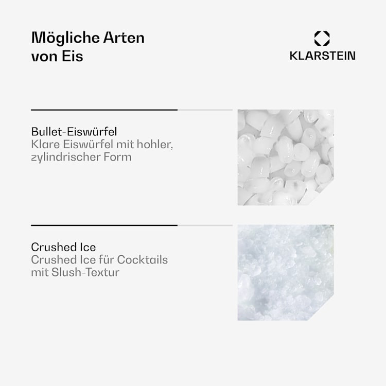 Icefestival Bullet Eiswürfelbereiter 400W 1,9l 20kg/24h Eisform: Kugel | Silber