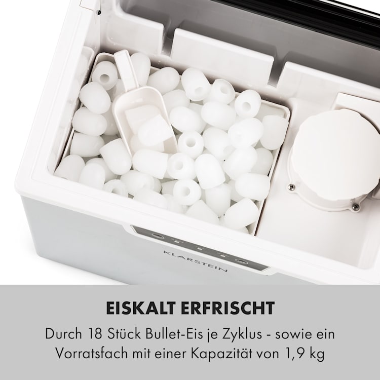 Icefestival Bullet Eiswürfelbereiter 400W 1,9l 20kg/24h Bullet-Eis