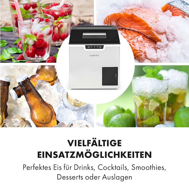 Icefestival Bullet Eiswürfelbereiter 400W 1,9l 20kg/24h Bullet-Eis
