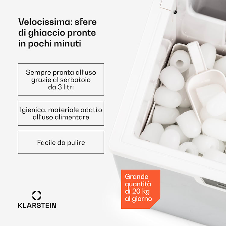 Icefestival Bullet, Macchina del Ghiaccio, 1,9l, 20kg/24h, 400W proiettile