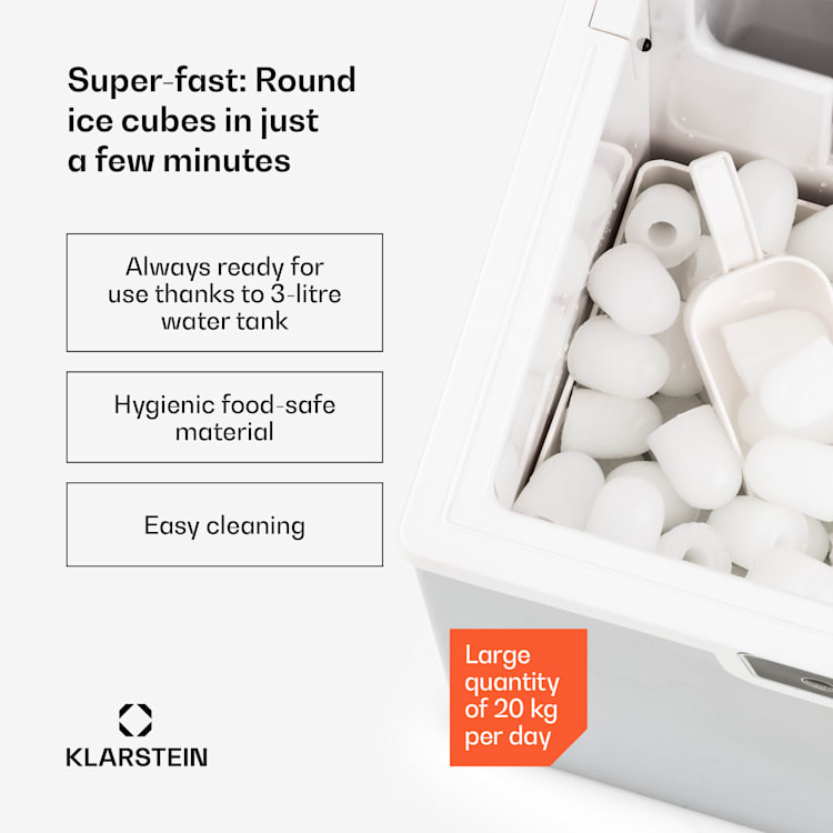 Icefestival Bullet, jääpalakone, 400 W, 1,9 l, 20 kg/24 h luoti | Hopea
