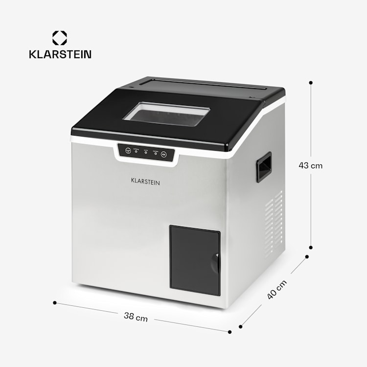 Icefestival Bullet Eiswürfelbereiter 400W 1,9l 20kg/24h Eisform: Kugel | Silber