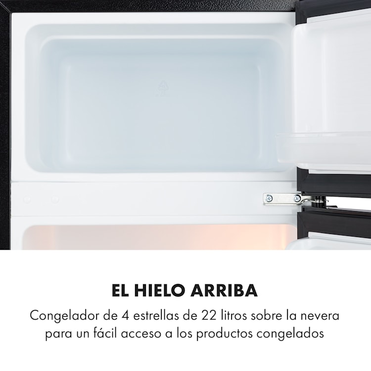 Combinación frigorífico-congelador Big Daddy Cool 87 litros 40 dB clase de eficiencia energética F 87 L | Negro