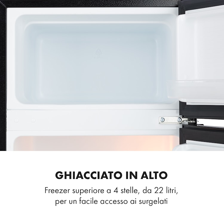 Big Daddy Cool frigo-congelatore 87 litri 40dB CEE F 87 Ltr | Nero
