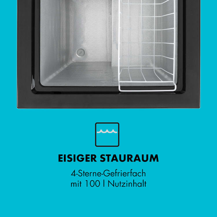 Iceblokk 100 Gefriertruhe Gefrierschrank 100 L 75 W 100 Ltr | Schwarz