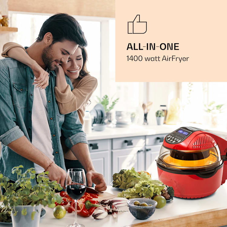 VitAir Smart, Friteuză cu aer cald, Control prin aplicație/ 1400 W / 7,75 l / 20 de programe Roșu