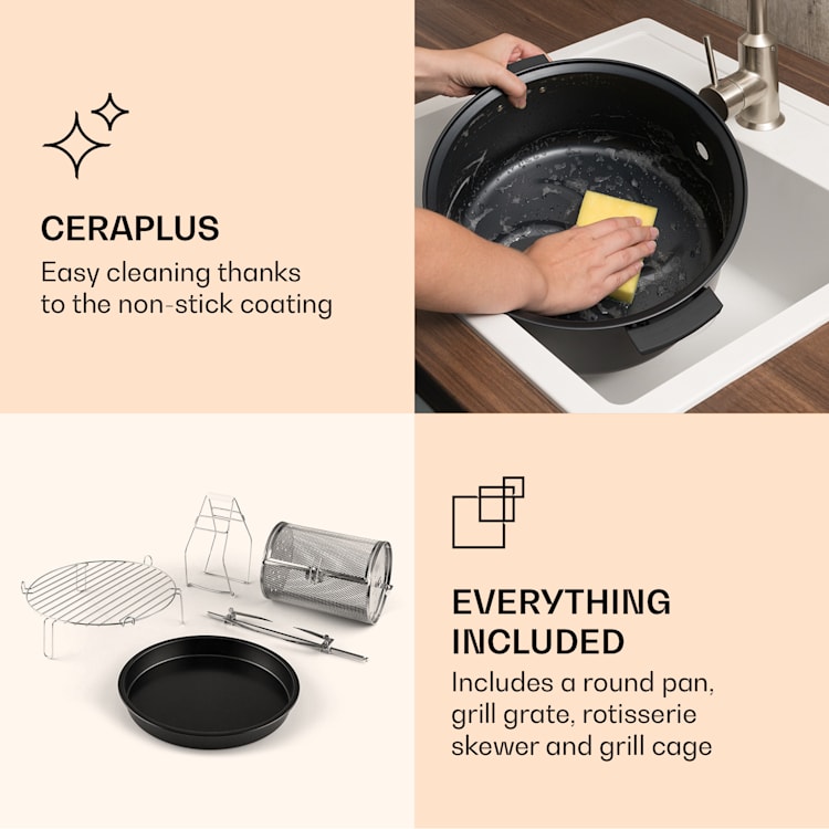 VitAir Smart, Friteuză cu aer cald, Control prin aplicație/ 1400 W / 7,75 l / 20 de programe Roșu