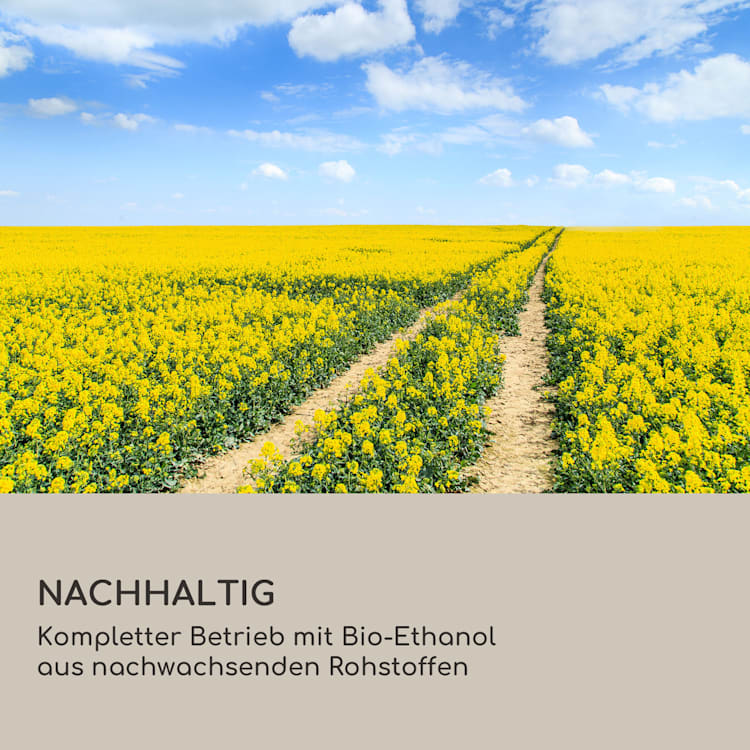 Firetower Ethanol-Kamin Sicherheitsbrenner 250 ml / 1,5 h Löschhilfe Flammenschutz Schwarz