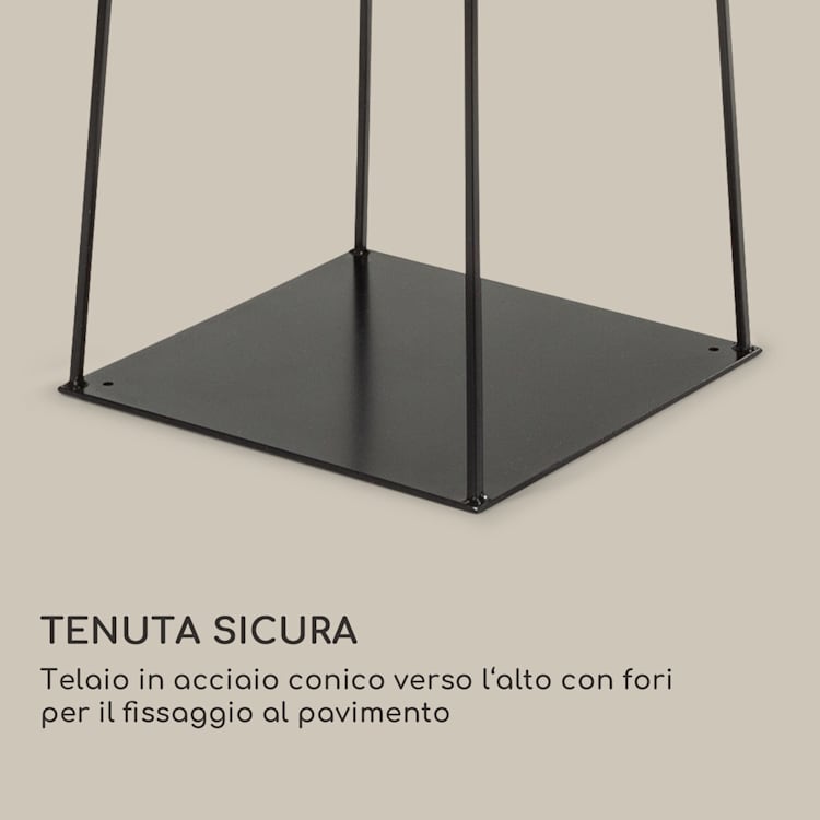 Firetower Camino a etanolo, bruciatore di sicurezza, 250 ml / 1,5 ore, dispositivo di spegnimento, parafiamma Nero