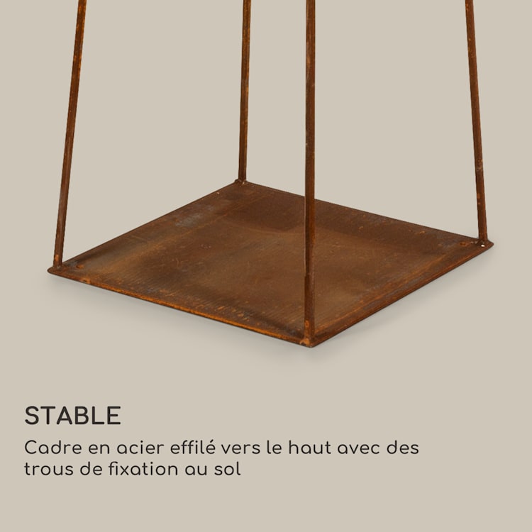 Firetower cheminée à l'éthanol, brûleur de sécurité 250 ml / 1,5 h outil d'extinction pare-flamme rouiller