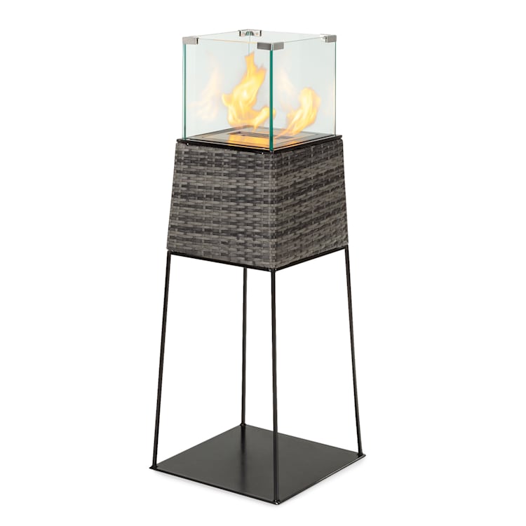 Firetower, semineu cu etanol, arzator de siguranta, 250 ml/1,5 h, stingator, protectie la flacara Antracit
