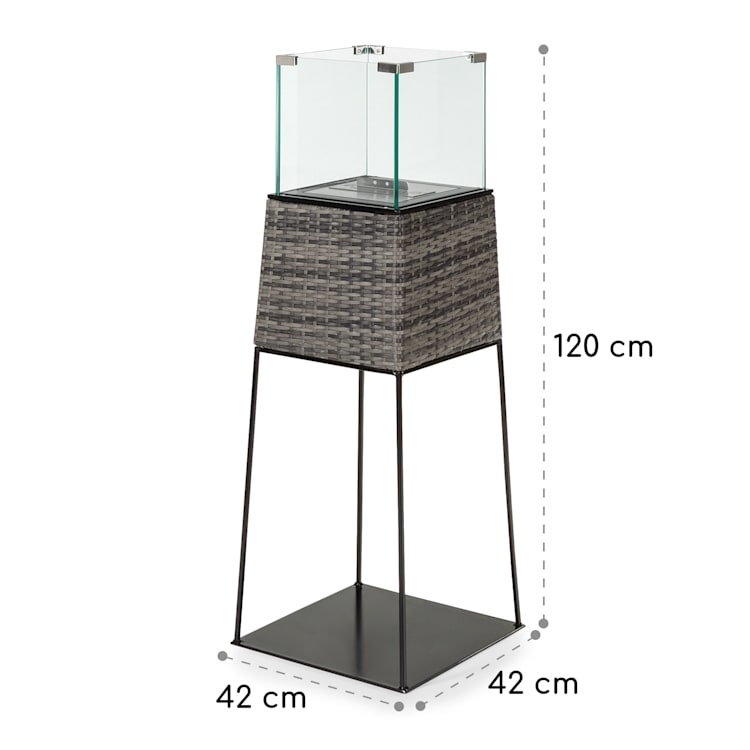 Firetower, semineu cu etanol, arzator de siguranta, 250 ml/1,5 h, stingator, protectie la flacara Antracit