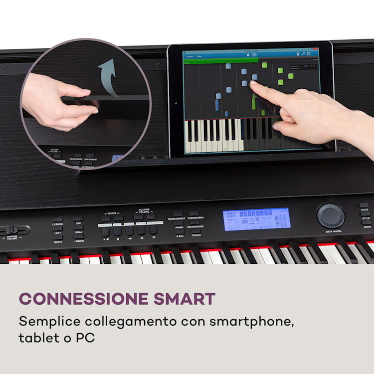 Subi 88 Harmony Piano elettrico 88 tasti meccanica a martello 160 ritmi 80 canzoni demo Legno nero