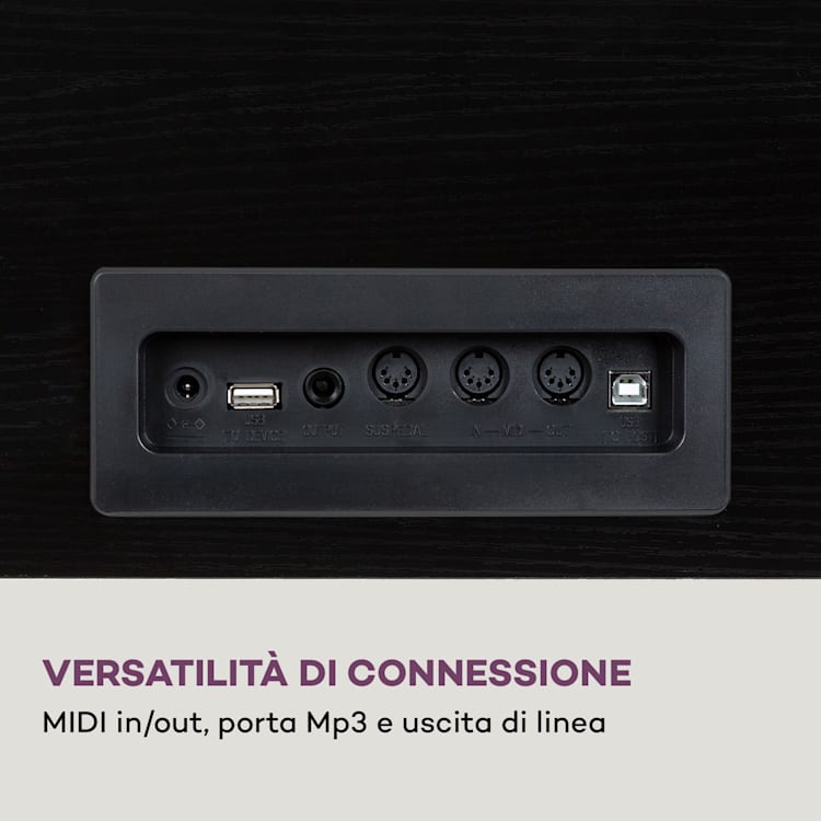 Subi 88 Harmony Piano elettrico 88 tasti meccanica a martello 160 ritmi 80 canzoni demo Legno nero