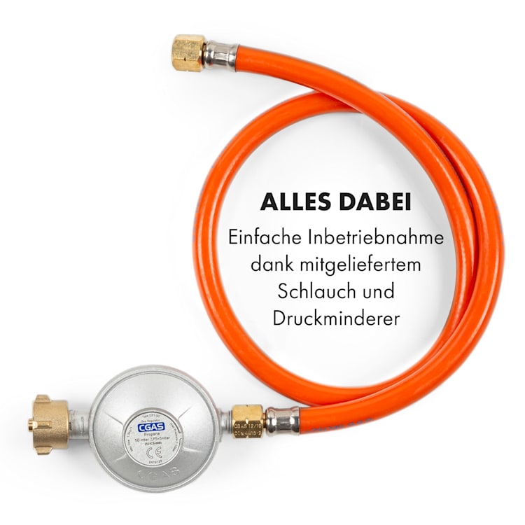 Goldflame 5 Gaskochfeld 5-flammig Messing-Brenner Glaskeramik 5 Brenner | Weiß