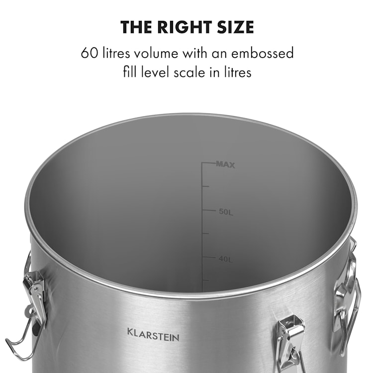 Gärkeller Pro XL, fermentačný kotol, 60 litrov, výpustný ventil na kvasinky, 304 ušľachtilá oceľ