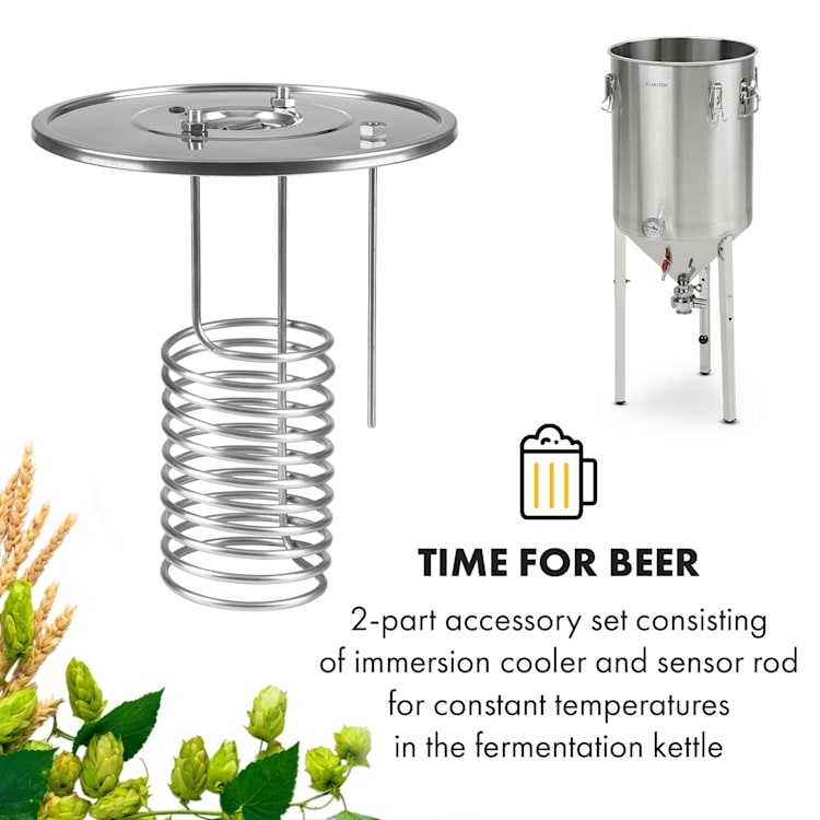 Gärkeller Pro XL, immersion cooler, 1/2" sensor rod, 304 stainless steel