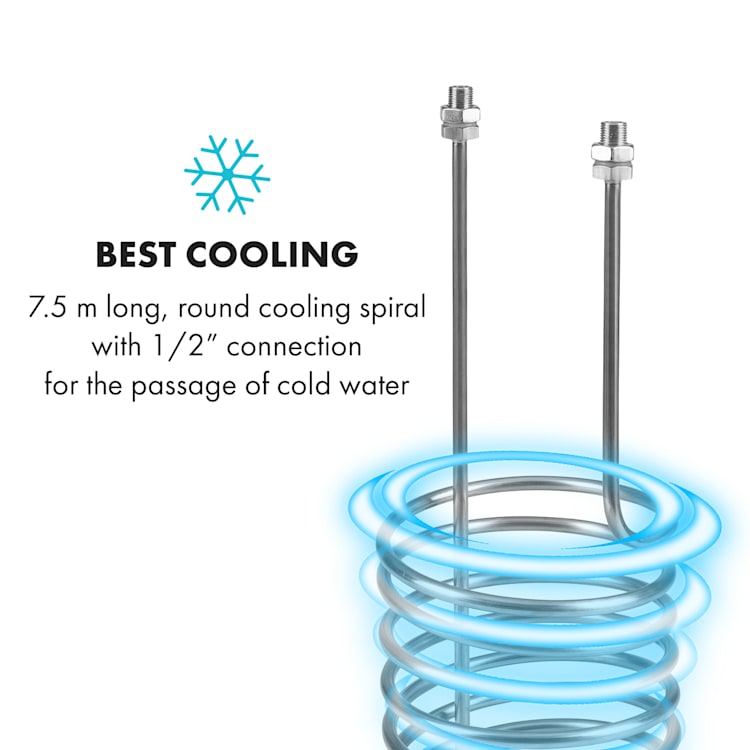 Gärkeller Pro XL, immersion cooler, 1/2" sensor rod, 304 stainless steel