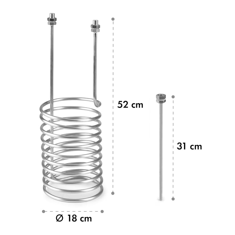 Gärkeller Pro XL, immersion cooler, 1/2" sensor rod, 304 stainless steel
