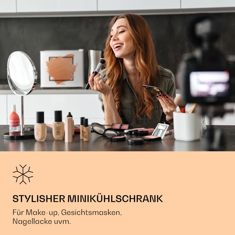 Pretty Cool Make-Up-Kühlschrank Apricot 17 Liter 50 Watt 1 Boden Apricot
