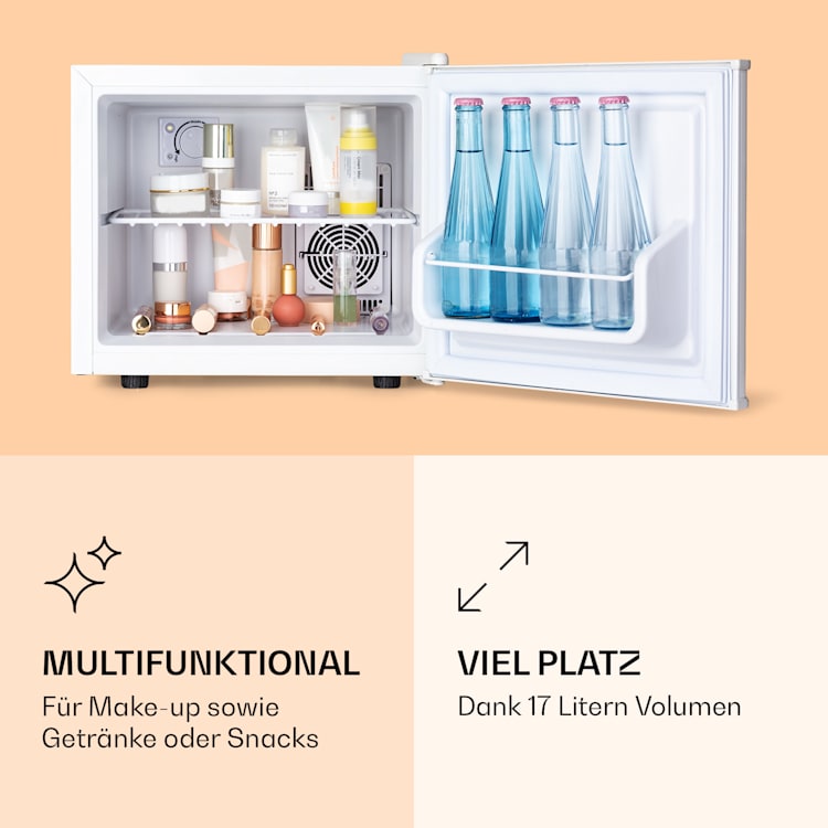 Pretty Cool Make-Up-Kühlschrank Apricot 17 Liter 50 Watt 1 Boden Apricot