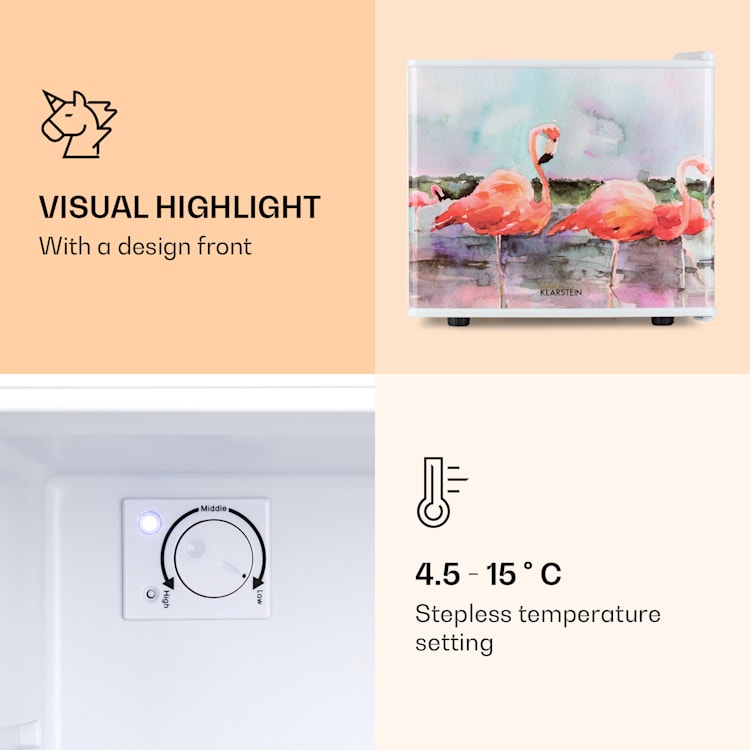 Pretty Cool, chladnička na kozmetiku, Flamingo, 17 litrov, 50 W, 1 polica Plameniak