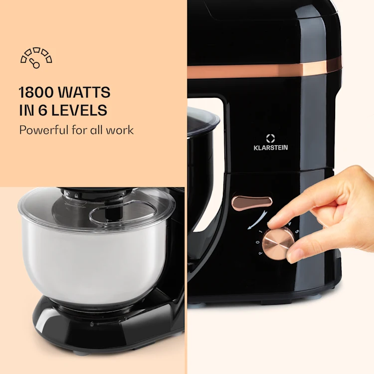 Lucia Elegance Food Processor Blender Meat Grinder 1800W BPA-free Black