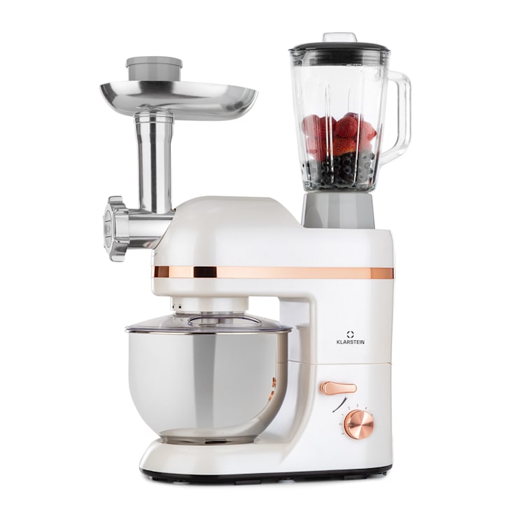 Lucia Elegance Robot ménager Mixeur Hachoir 1300W sans BPA Blanc