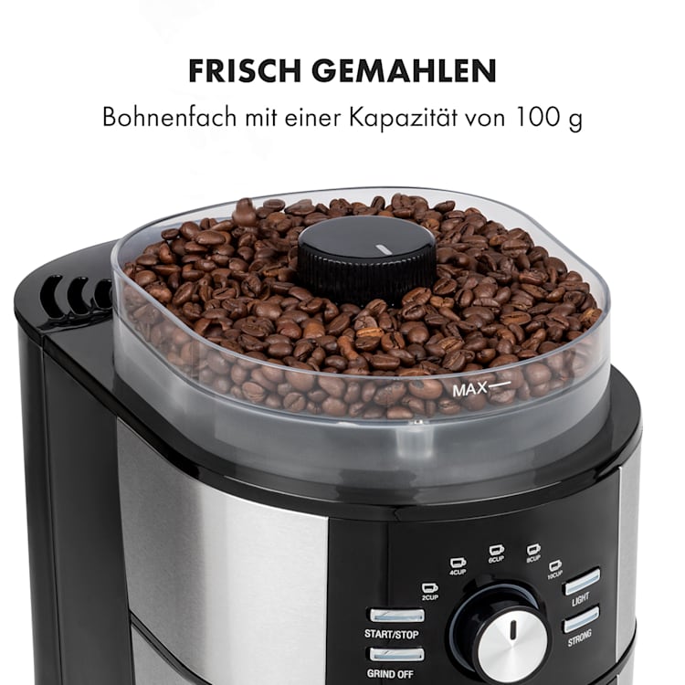 Grind & Brew Kaffeemaschine 900-1000W 10Tassen 1-Liter-Tank Mahlwerk