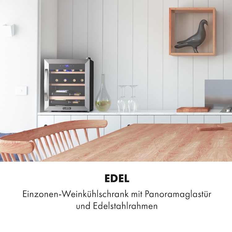 Vinamour 12 Uno Weinkühlschrank 12Fl./46l 4-18°C 40dB