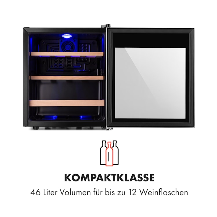 Vinamour 12 Uno Weinkühlschrank 12Fl./46l 4-18°C 40dB